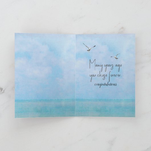 Happy Jubileum Tropical Window Kaart (Binnen)