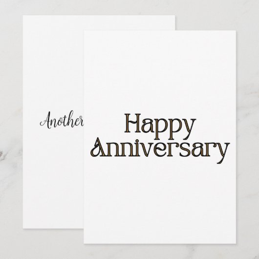 Happy Jubileum Uitnodiging (Voorkant / Achterkant)