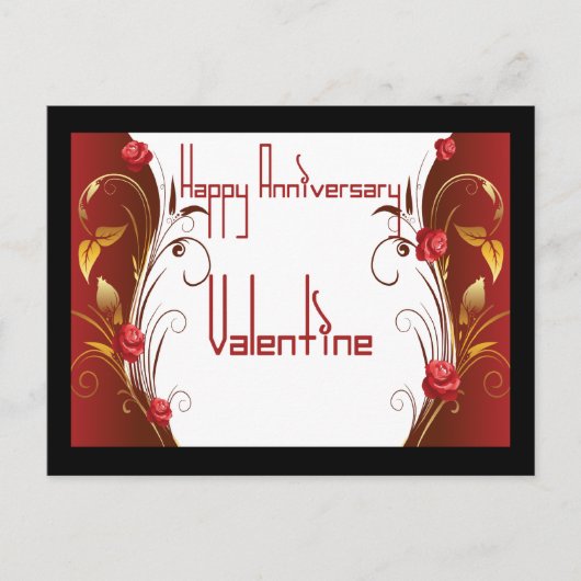 Happy Jubileum Valentijn Briefkaart (Voorkant)