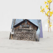 Happy Jubileum Weatherd Barn Kaart (Gele Bloem)