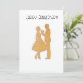 Happy Jubileum Wenskaart Feestdagenkaart (Staand voorkant)