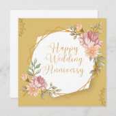 Happy Jubileum Wenskaart Kaart (Voorkant / Achterkant)