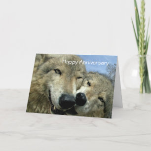 Happy Jubileum - Wolf Mates - voor koppel Kaart