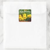 Happy Jubileum Yellow Pansy #1 Sticker (Tas)
