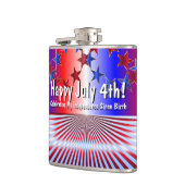 Happy Juli 4! viering van de onafhankelijkheid sin Heupfles (Links)