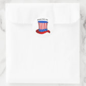 Happy Juli 4e Amerikaanse vlag pet Ronde Sticker (Tas)