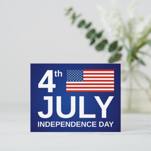 Happy Julth 4 de Feestdagenkaart (Staand voorkant)