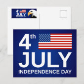 Happy Julth 4 de Feestdagenkaart (Voorkant / Achterkant)