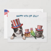 Happy Julth 4 de Feestdagenkaart (Voorkant / Achterkant)