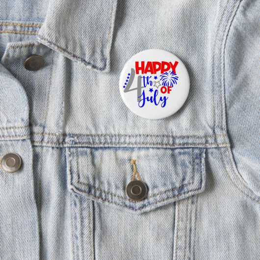 Happy Julth 4 de Ronde Button 5,7 Cm (In situ)