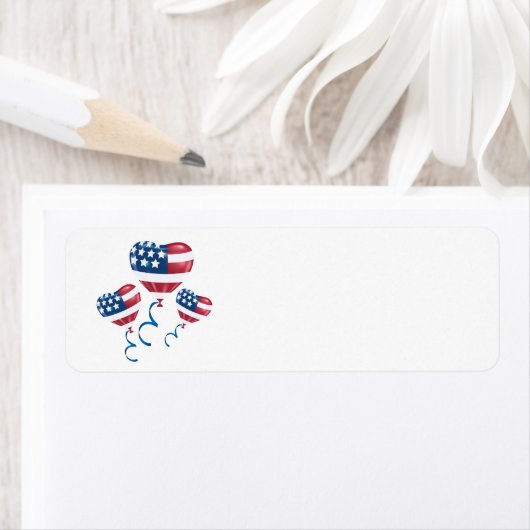 Happy Julth 4e hartballonnen Etiket (Insitu)