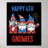 Happy Julth 4th Gnomies Patriotic Pride Gnomes USA Poster (Voorkant)