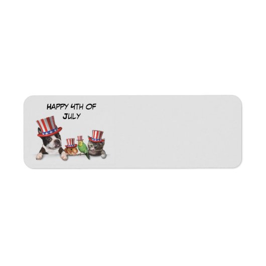 Happy Julth 4th Holiday Etiket (Voorkant)