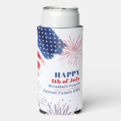 Happy Julth 4th Independence Day USA Family BBQ Seltzer Blikjeskoeler (Seltzer Achterkant)