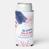 Happy Julth 4th Independence Day USA Family BBQ Seltzer Blikjeskoeler (Seltzer Voorkant)