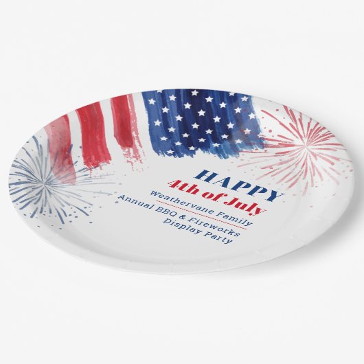 Happy Julth 4th Independence Day USA Family Reunio Papieren Bordje (Gekanteld)