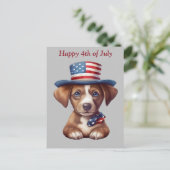 Happy July 4th postcard Briefkaart (Staand voorkant)