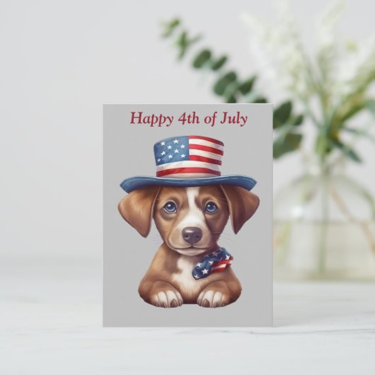 Happy July 4th postcard Briefkaart (Staand voorkant)