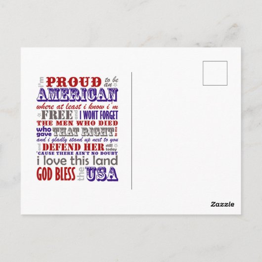 Happy July 4th postcard Briefkaart (Achterkant)