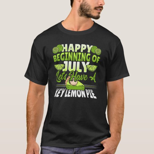 Happy July Key Lemon Pie T-shirt (Voorkant)
