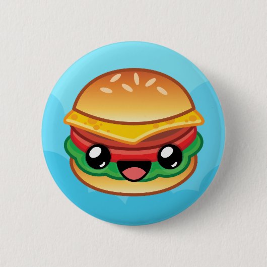 Happy Jump Burger Ronde Button 5,7 Cm (Voorkant)