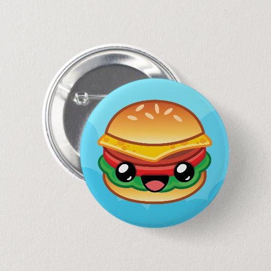 Happy Jump Burger Ronde Button 5,7 Cm (Voorkant /achterkant)