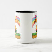 Happy Jump Burger Titel Stijl Mok (Midden)