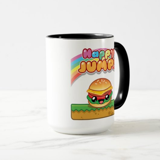 Happy Jump Burger Title Style Mok (Voorkant rechts)