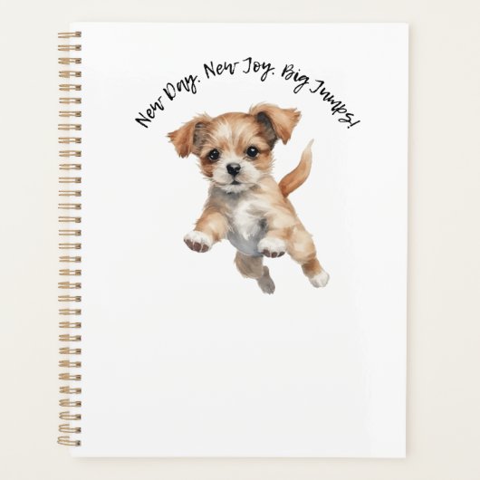 Happy Jumping Dog Art - New Day Positieve Gift Planner (Voorkant)