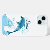 Happy Jumping Dolphin met bubbels Case-Mate iPhone Case (Achterkant (horizontaal))