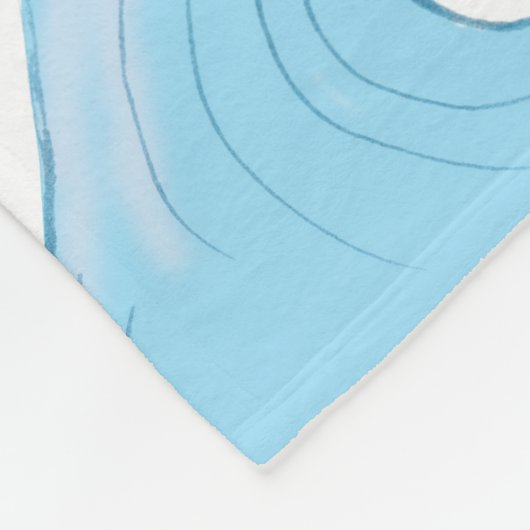 Happy Jumping Dolphin met bubbels Fleece Deken (Hoek)