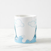 Happy Jumping Dolphin met bubbels Koffiemok (Center)