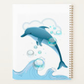 Happy Jumping Dolphin met bubbels Planner (Achterkant)