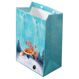 Happy Jumping Fox Gift Bag Medium Cadeauzakje