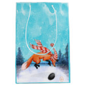 Happy Jumping Fox Gift Bag Medium Cadeauzakje (Voorkant)