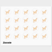 Happy Jumping Goat Kind Ronde Sticker (Vel)