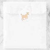 Happy Jumping Goat Kind Ronde Sticker (Tas)