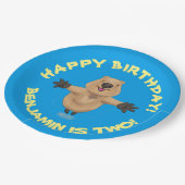 Happy jumping quokka gepersonaliseerde cartoon ver papieren bordje (Gekanteld)
