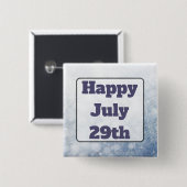 Happy June 29th Grey Happy Message Button (Voorkant /achterkant)
