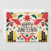 Happy Juneteenth 2025 Kleurrijke Vrijheidsdag Save The Date (Voorkant)