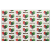 happy juneteenth african flag heart stof (Fat Quarter)