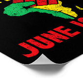 Happy Juneteenth Black History Month 19 juni Vrijg Poster (Hoek)