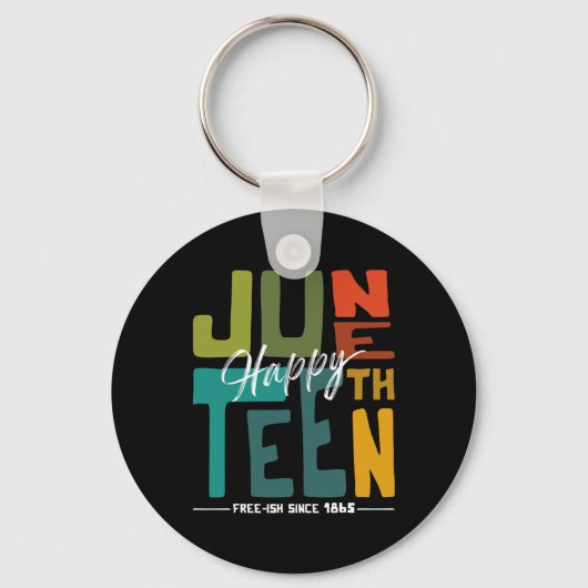 Happy Juneteenth Breaking Every Chain beroemd gema Sleutelhanger (Voorkant)