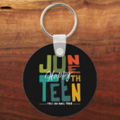 Happy Juneteenth Breaking Every Chain beroemd gema Sleutelhanger (Voorkant)