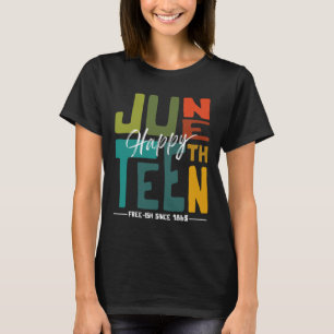 Happy Juneteenth Breaking Every Chain beroemd gema T-shirt