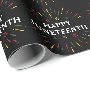 Happy Juneteenth Celebrate Black Independence Day Cadeaupapier