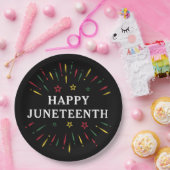 Happy Juneteenth Celebrate Black Independence Day Papieren Bordje (Feest)