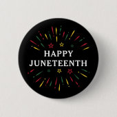 Happy Juneteenth Celebrate Black Independence Day Ronde Button 5,7 Cm (Voorkant)