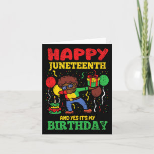Happy Juneteenth en ja, het is mijn verjaardag BLM Kaart