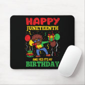 Happy Juneteenth en ja, het is mijn verjaardag BLM Muismat (Met muis)